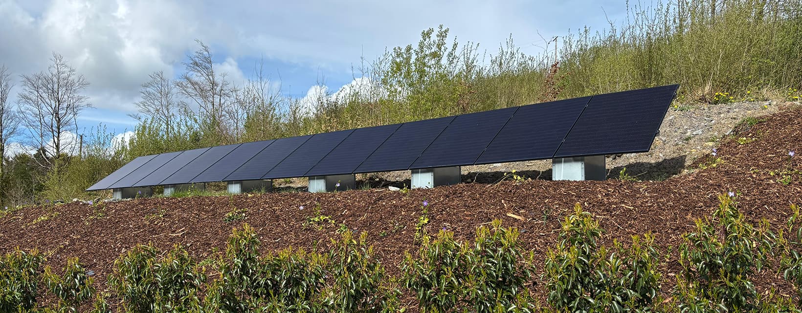 New build - ground-mounted solar & heat pump - Apollo Solar renewable installation